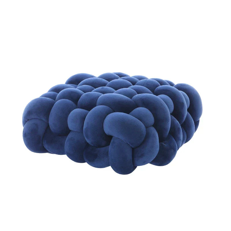 ™ Knot Square Pillows: Handmade Decor for Living Room, Bedroom, Office in Grey