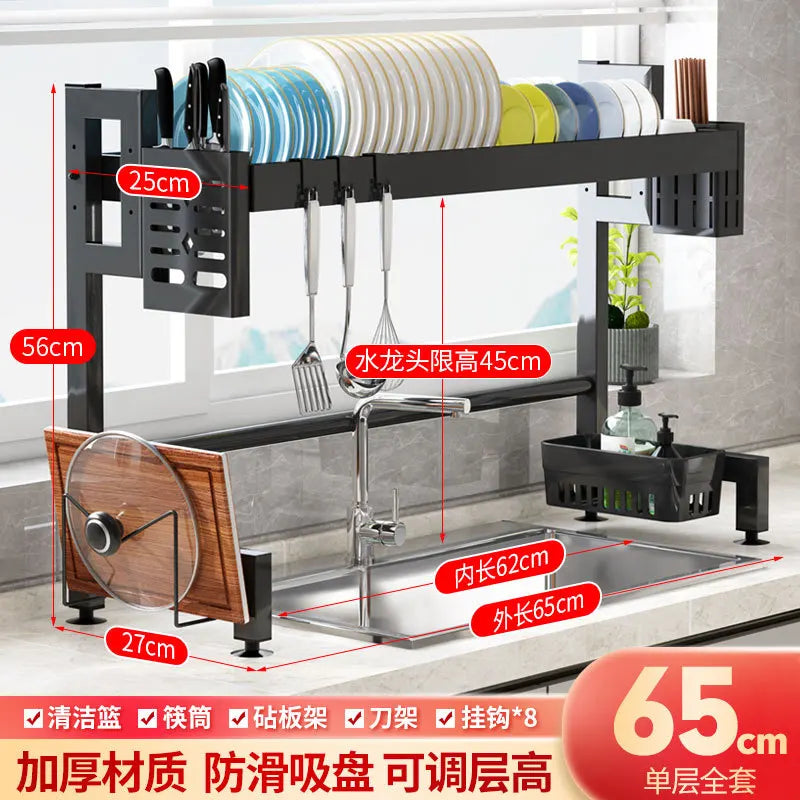 ™ Kitchen Sink Dish Drying Rack Cutlery Organizer Shelf Counter Storage