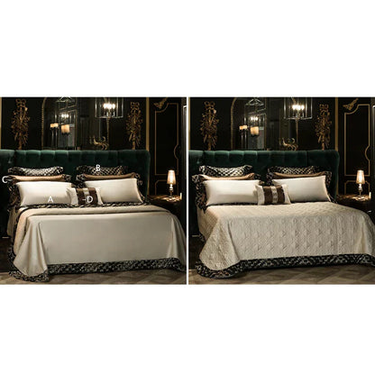 DecorBites™ 200S Embroidery Egyptian Cotton Bedding Set - Queen King Linens