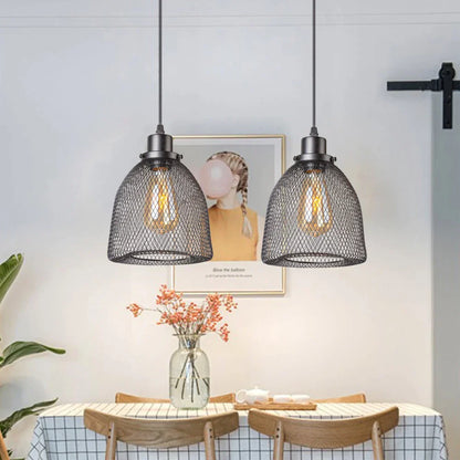 DecorBites™ Black Metal Cage Pendant Light Chandelier for Modern Home Decor