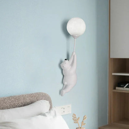 DecorBites™ Bear Night Light: Nordic Cartoon Moon Lamp for Kids Room Decor