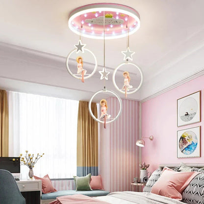 DecorBites™ Cartoon Princess Kids Room Chandelier - Modern Decorative Lighting
