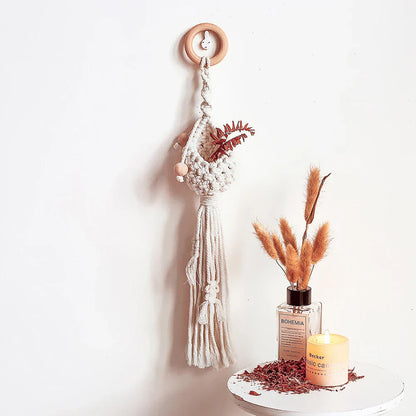 DecorBites™ Boho Macrame Plant Hanger Basket Wall Art Hanging Home Decor