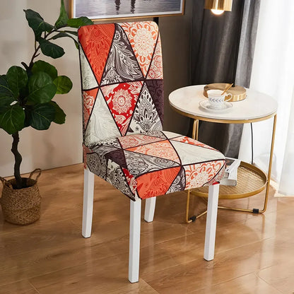 DecorBites™ Bohemian Mandala Stretch Chair Cover Slipcovers - Elastic Seat Case for Banquets