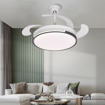 DecorBites™ Invisible Ceiling Fan with LED Light, Retractable Blades, Remote Control