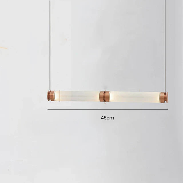 DecorBites™ Luna Glass Tube Chandelier for Kitchen Dining Staircase LED Pendant Lamp