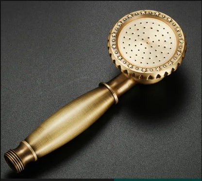 DecorBites™ Antique Bathroom Handheld Shower Head | High Pressure Rainfall Nozzle Save Water