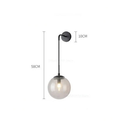 DecorBites™ Glass Ball LED Wall Light for Bedroom Decoration and Living Room Fixtures