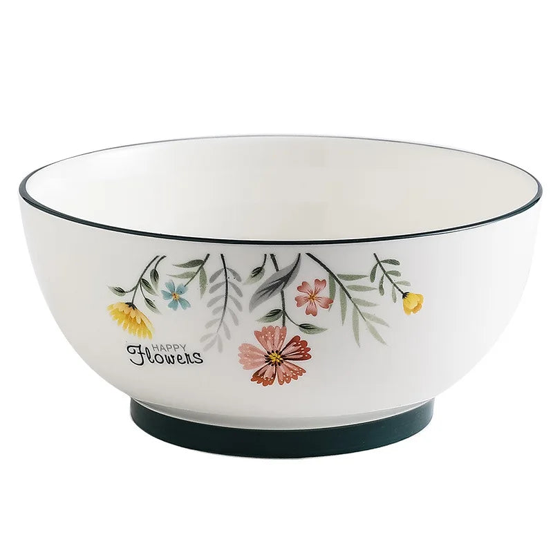 DecorBites™ Bone China Rice Noodles Bowl and Dinner Plate Set