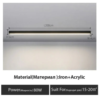 DecorBites™ Black Linear LED Ceiling Lamp for Living Room, Aisle, Dining Room