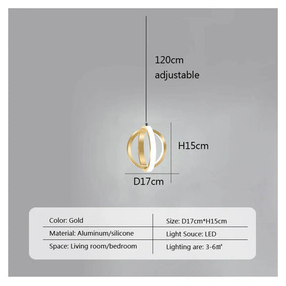 DecorBites™ LED Bedside Pendant Light Modern Decor Chandelier for Bedroom Living Room