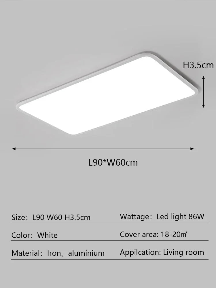 DecorBites™ LED Rectangular Ceiling Light for Modern Minimalist Living Room and Bedroom Decor