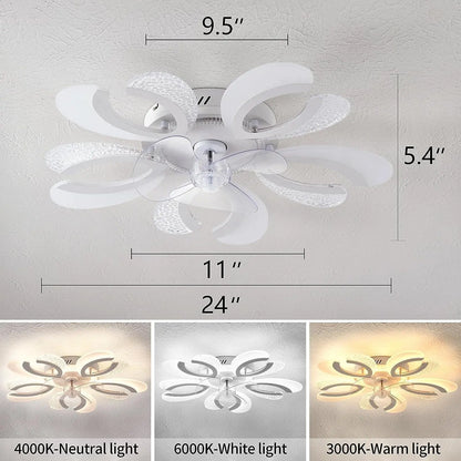 DecorBites™ Ceiling Fan Light LED, Remote Control, Silent, 220V