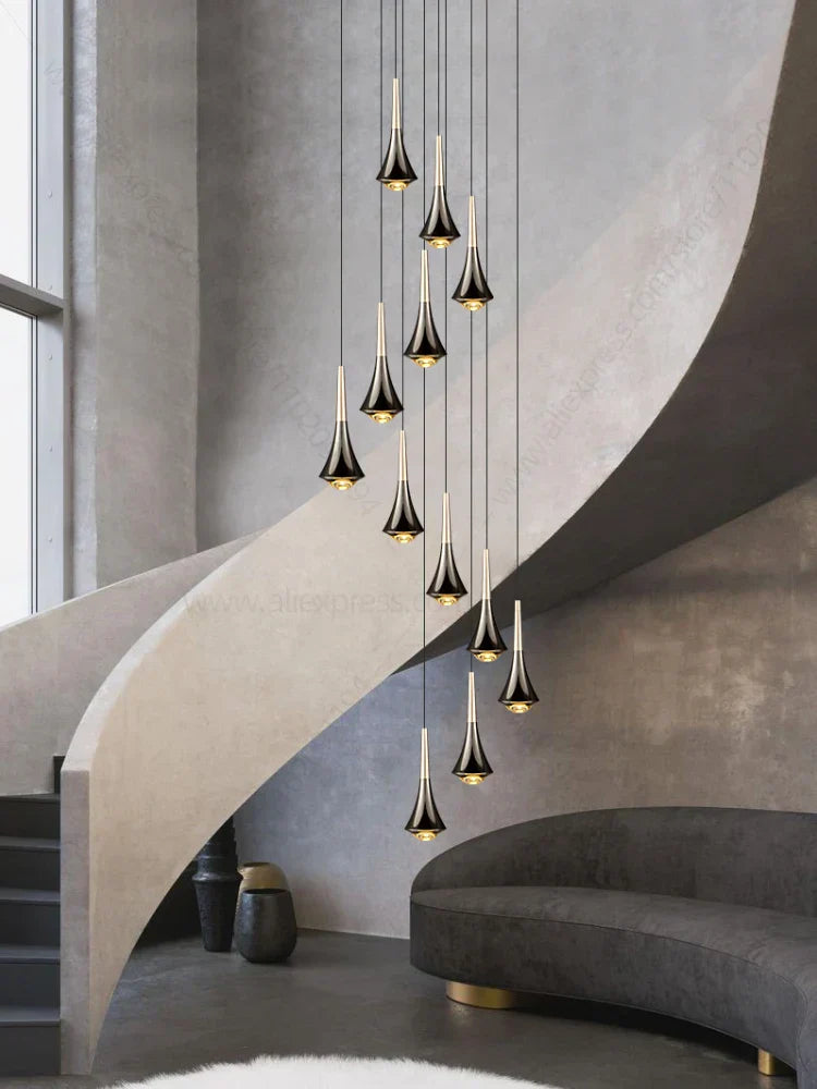 DecorBites™ Contemporary Horn Chandelier: Restaurant & Living Room Ceiling Pendant Lighting