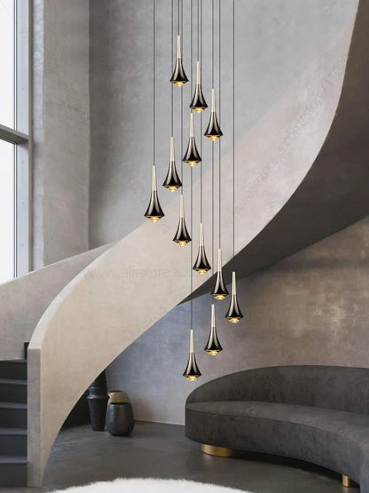 DecorBites™ Contemporary Horn Chandelier: Restaurant & Living Room Ceiling Pendant Lighting