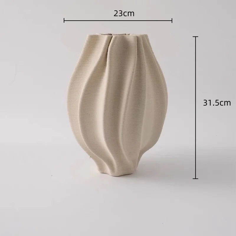DecorBites™ Geometric Folding Ceramic Flower Vase Home Decor Handicrafts