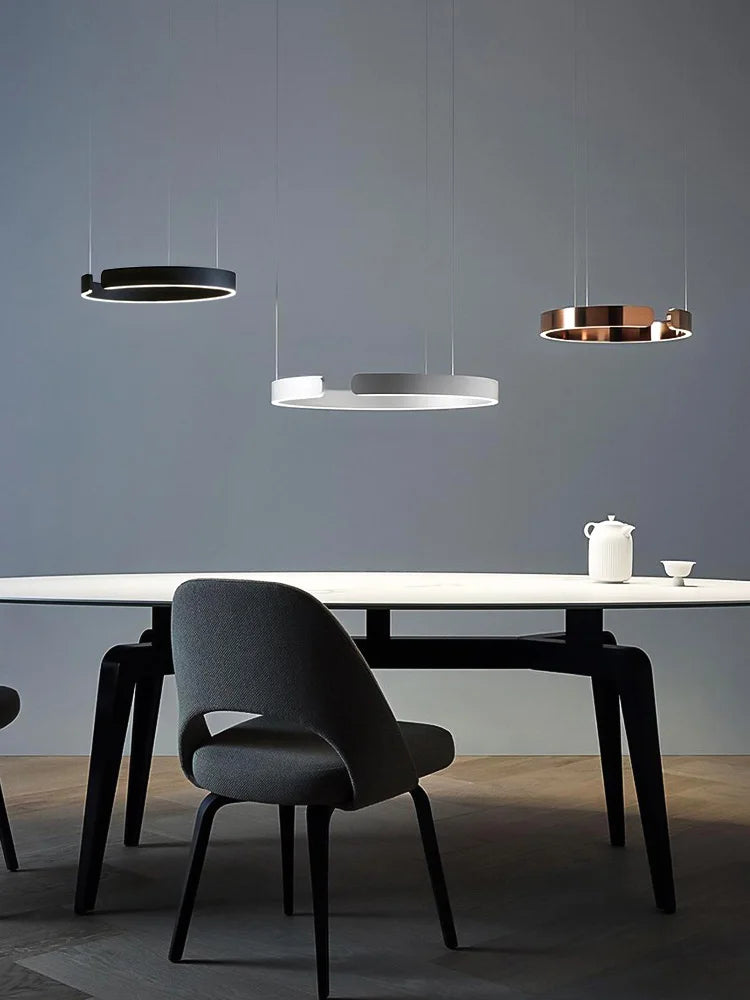 DecorBites™ LED Round Ring Chandelier for Dining Room, Living Room, and Bedroom