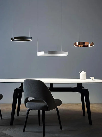 DecorBites™ LED Round Ring Chandelier for Dining Room, Living Room, and Bedroom