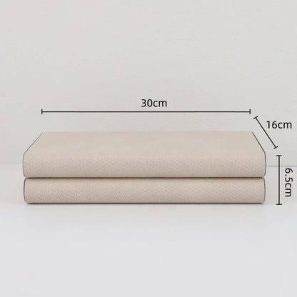 DecorBites™ Beige Leather Metal-edged Jewelry Box & Storage Container