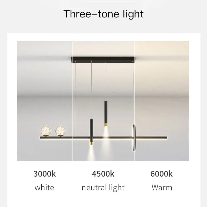 DecorBites™ Black Gold Pendant Lamp | Modern Indoor Light for Dining Room & Kitchen