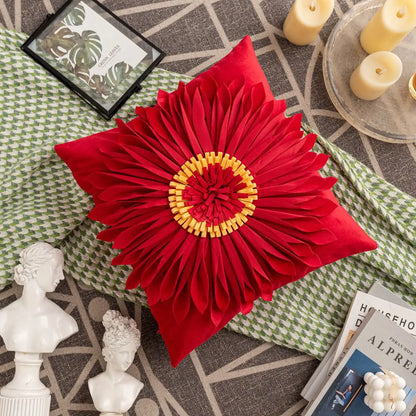 DecorBites™ Handmade Flower Cushion Cover - Elegant Home Decor Pillows