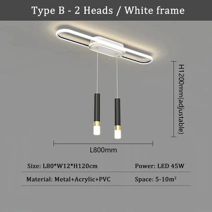 DecorBites™ LED Chandelier: Modern Ceiling Lighting for Living Dining Bedroom Kitchen Aisle