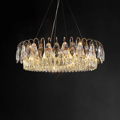DecorBites™ Crystal Chandelier Pendant Light for Living Room Bedroom Ceiling - Indoor Luxury Lighting
