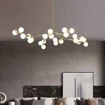 DecorBites™ Black Gold LED Glass Ball Chandelier for Living Room, Kitchen, Bedroom Décor