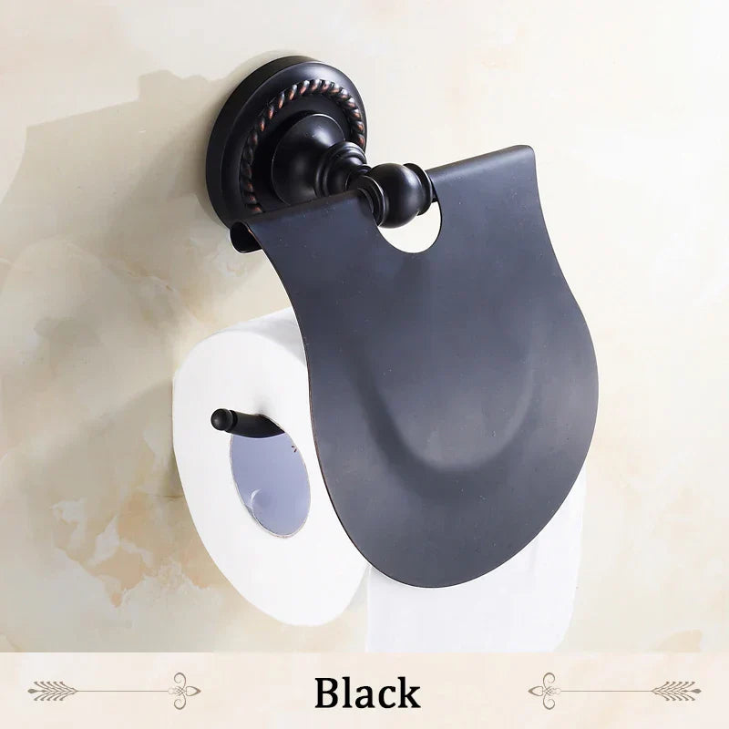 DecorBites™ Antique Brass Toilet Paper Holder Wall Mount Bathroom Accessories