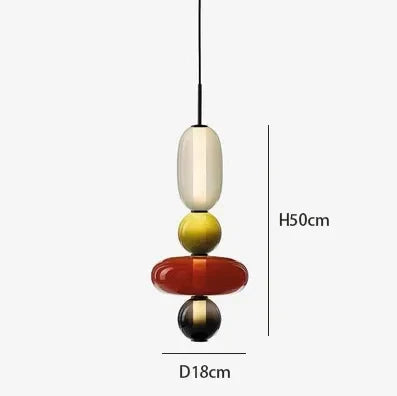 DecorBites™ Candy Glass Ceiling Hanging Chandelier for Loft Living Room
