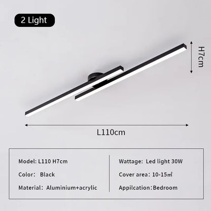 DecorBites™ Linear LED Ceiling Lamp for Living Room Bedroom Lighting Fixtures
