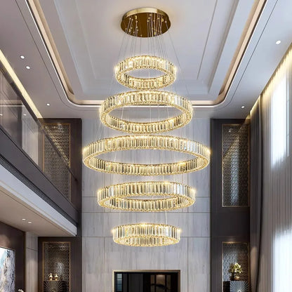 DecorBites™ Crystal Chandelier Pendant Light for Living Room, Staircase, and Ceiling - Luxury Indoor Lighting