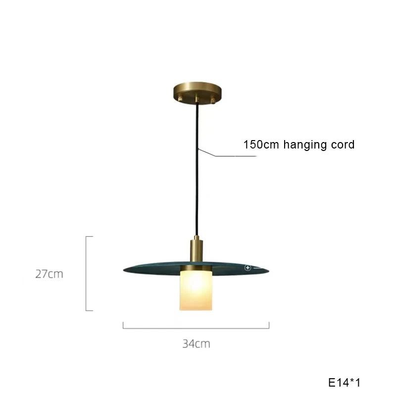 DecorBites™ Blue Copper Chandelier Pendant Light for Kitchen Island & Restaurant