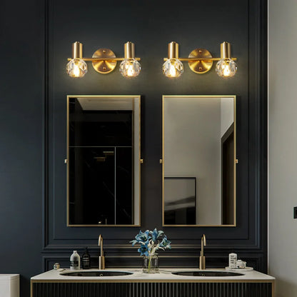 DecorBites™ Gold Crystal Wall Lamp for Home Decoration and Lighting