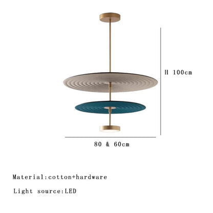 DecorBites™ Cotton Round LED Pendant Lights Green Red Art Decoration Offices Bedrooms