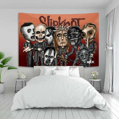 DecorBites™ Heavy Mental Music Tapestry Wall Hanging- Hippie Art Room Flag