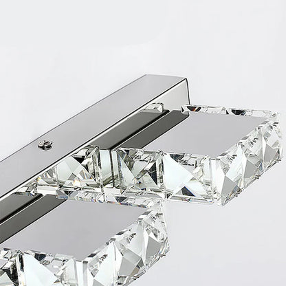 DecorBites™ Crystal LED Mirror Light: Modern Bathroom Wall Sconce Stainless Steel Lighting Fixtures