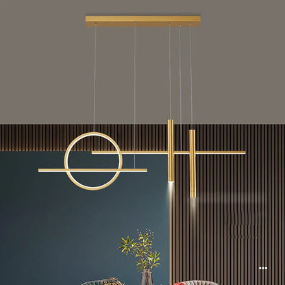 DecorBites™ Black LED Chandelier Pendant Light for Home Dining Kitchen Bar.