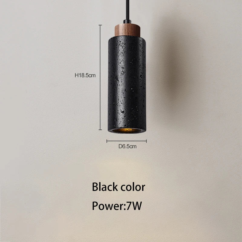 DecorBites™ Black Stone Bedside Chandelier, Modern Nordic Design, E27 LED Pendant Lamp