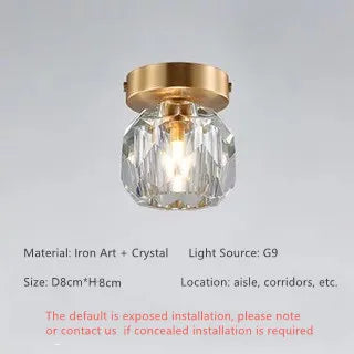 DecorBites™ Diamond Crystal Ceiling Lights: Modern & Elegant Lighting Fixture for Home Decor