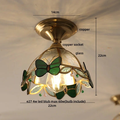DecorBites™ Glass Flower LED Ceiling Lights - Modern Nordic Canopy Lamparas Techo