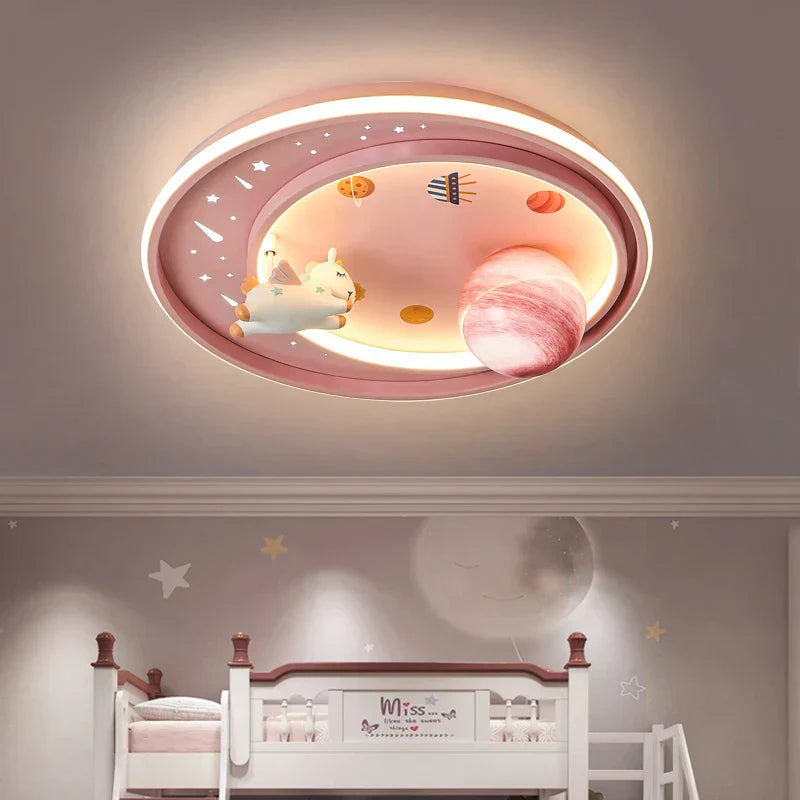 DecorBites™ Astronaut Astros Planet Ceiling Light for Child's Bedroom