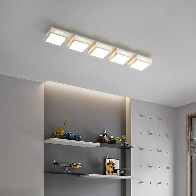 DecorBites™ Black White LED Ceiling Lights Modern Minimalist Bedroom Study Lighting Fixtures