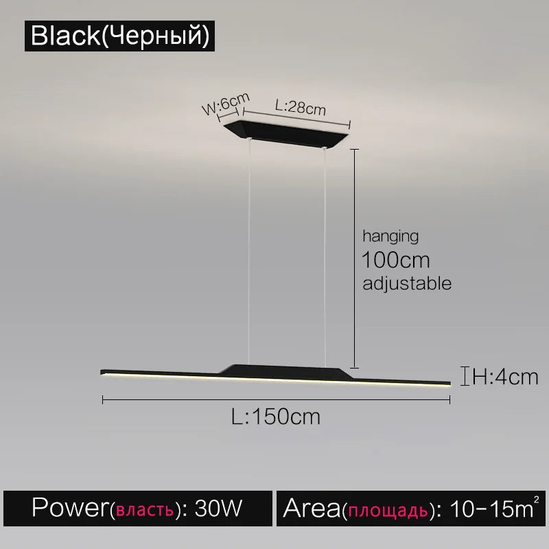 DecorBites™ Black Line Chandelier: Elegant Salon Design, Luxury Lighting for Home and Restaurant