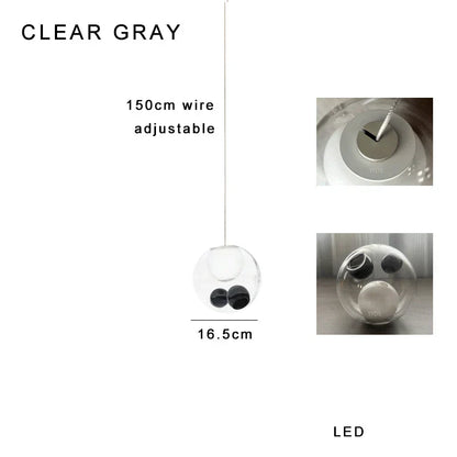 DecorBites™ Colorful Balls Chandelier: Modern Dimmable Rectangle Dining Room & Bedside Hanging Lamp