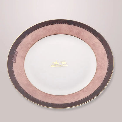 DecorBites™ Bone China Tableware Set: Dinner Plate, Coffee Cup, Saucer, Service Plate, Tea Cup