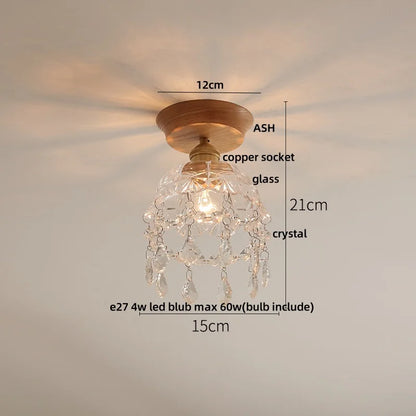 DecorBites™ Lotus Glass LED Ceiling Light with Copper Base - Modern Nordic Design