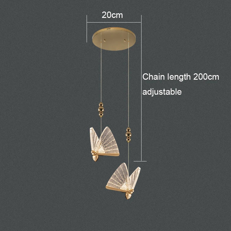 DecorBites™ Acrylic Butterfly Chandelier Ceiling Lamp Indoor Lighting