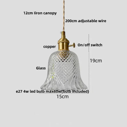 DecorBites™ LED Glass Pendant Light - Modern Nordic Kitchen Bedside Hallway Hanging Lamp