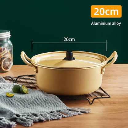 DecorBites™ Korean Ramen Cooking Pot Double Ear Soup Pot - Gas Stove Compatible, Home Kitchen